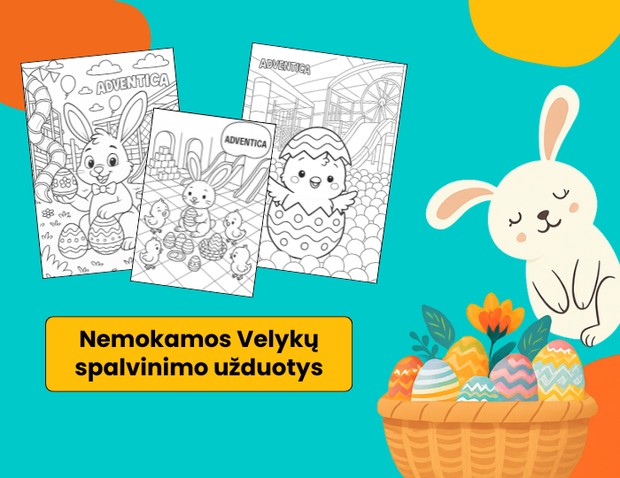 Nemokamos Velykų spalvinimo užduotys vaikams